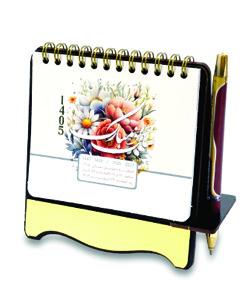 تقویم رومیزی چوبی دوپایه کوچک2 کد S13