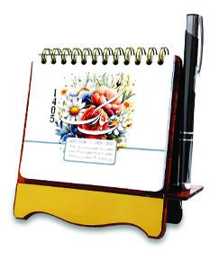 تقویم رومیزی چوبی دوپایه کوچک 1 کد S9